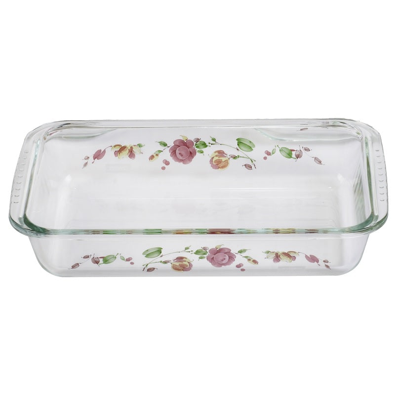 Pyrex 2.7L Oblong Bakeware in the Country Rose Pattern