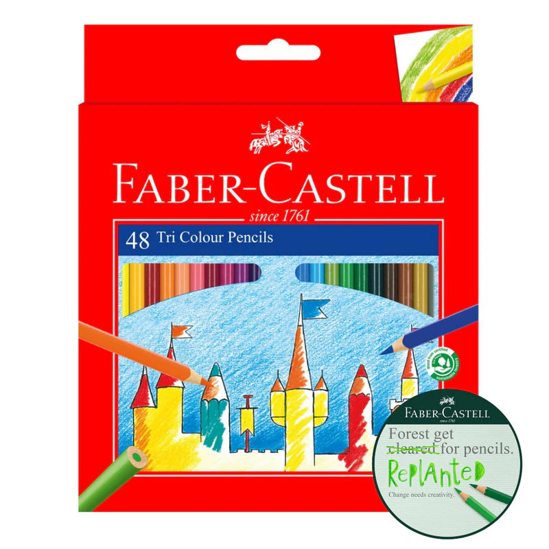 Faber-Castell Tri Colour Pencils Pack of 48L