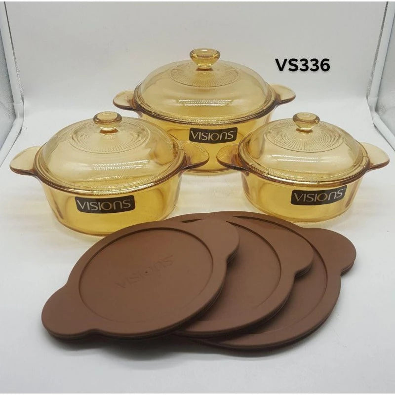 Corelle Visions 6-Piece Versapot Set with Bonus Plastic Cover