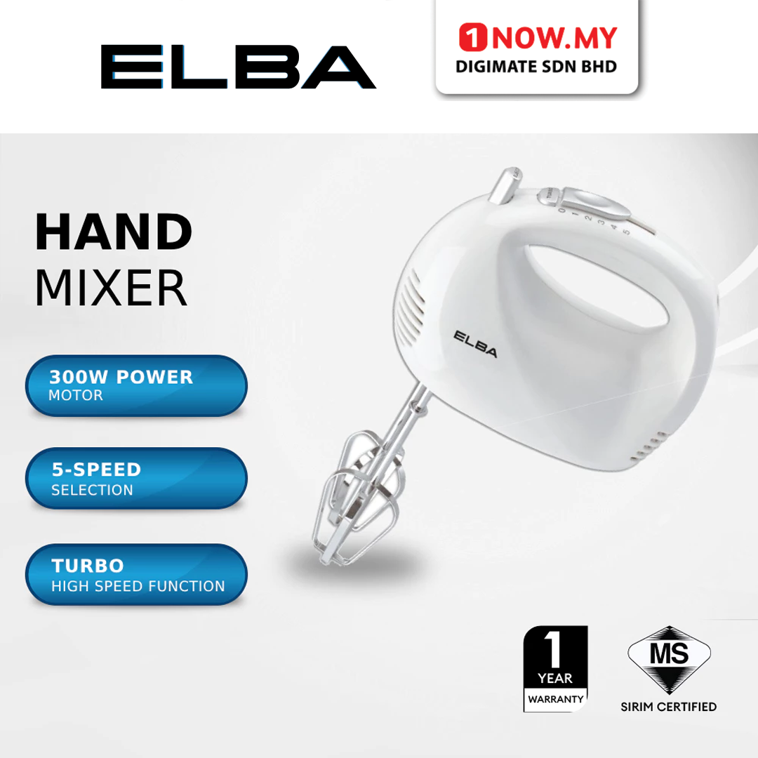 Elba Hand Mixer - Ehm-D2520(Wh)