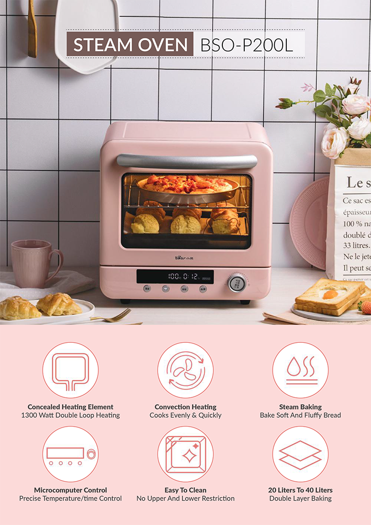 Bear Electronic Control Oven + Air Fryer 20L