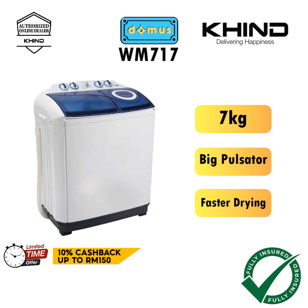 Khind 7Kg Semi Auto Washer Khn-Wm717