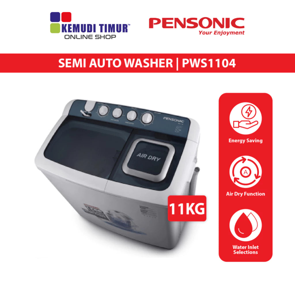 Pensonic 11Kg Semi Auto Washer Pws1104