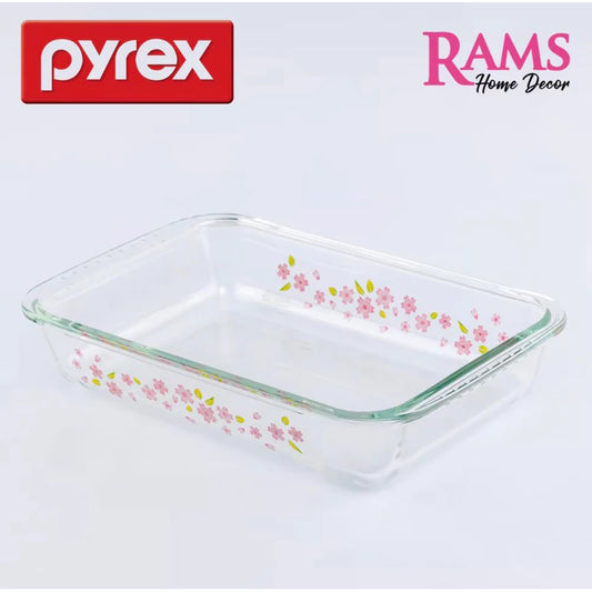 Pyrex 2.7L Oblong Bakeware in the Sakura Pattern