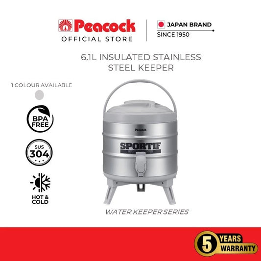 Peacock INS-60 6.1L Insulated Stainless Steel Keeper